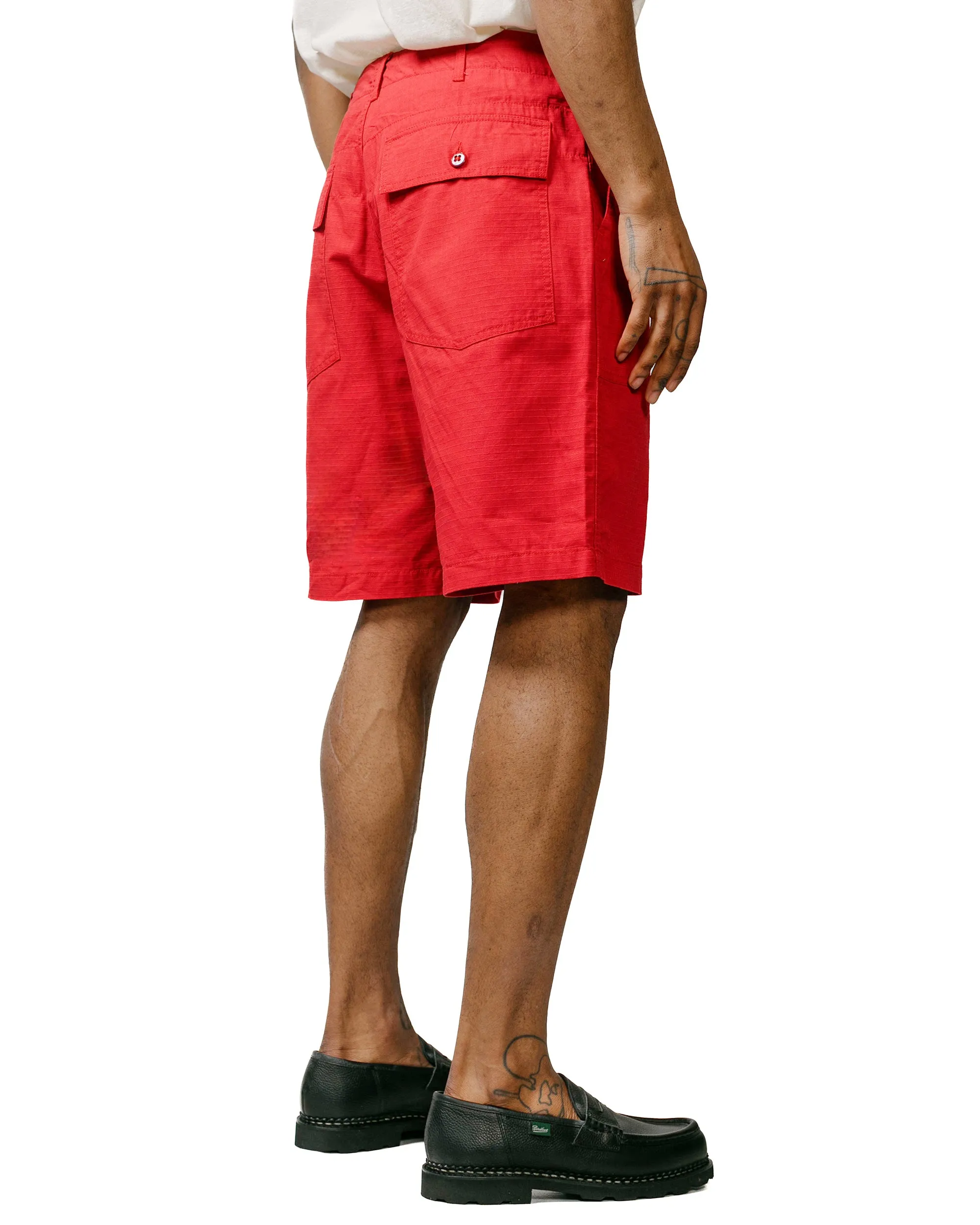 Needle Punched Engineered Garments Fatigue Short Red Cotton Ripstop