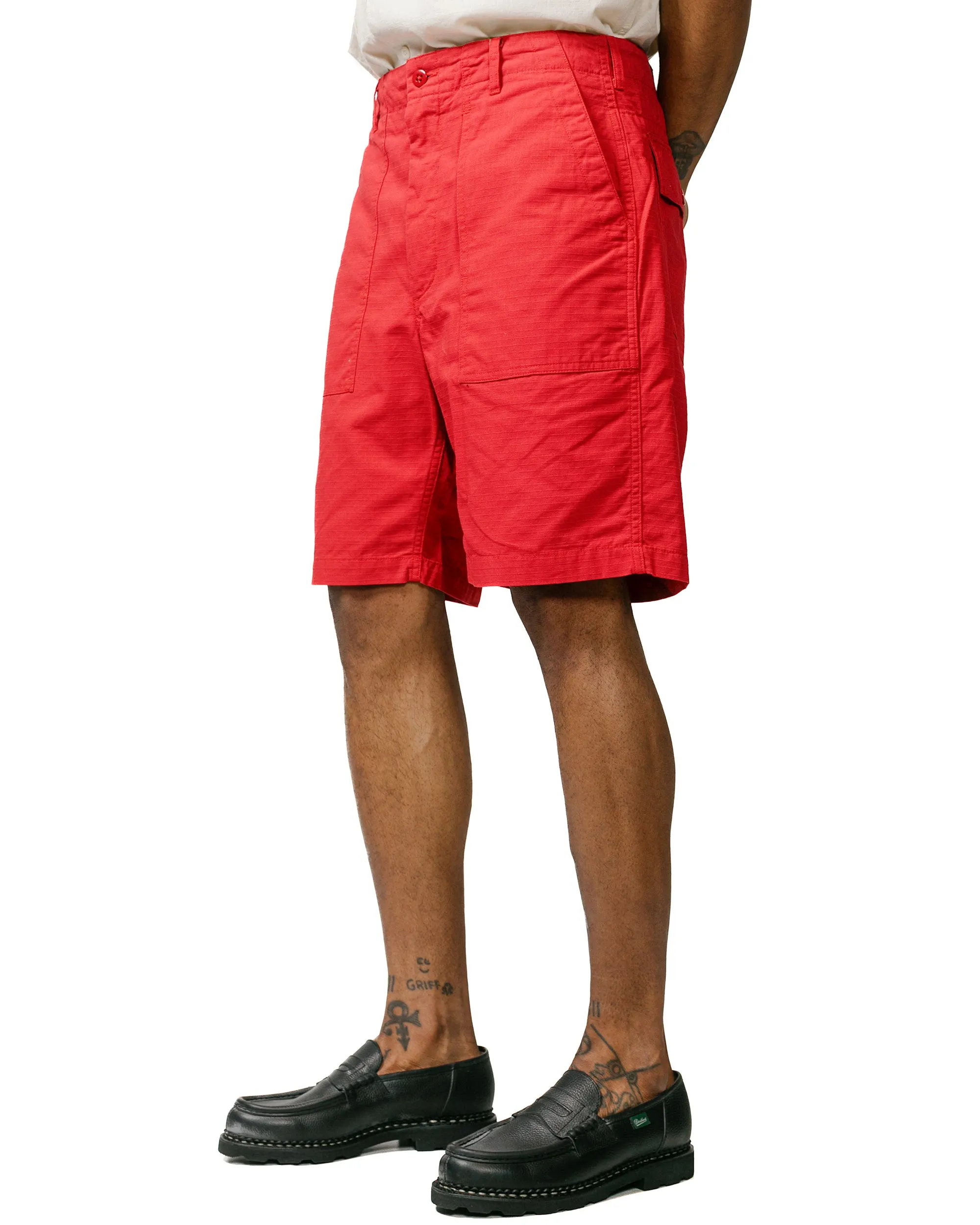 Semi-Formal Feature Comfortable Scale Appropriateness Engineered Garments Fatigue Short Red Cotton Ripstop