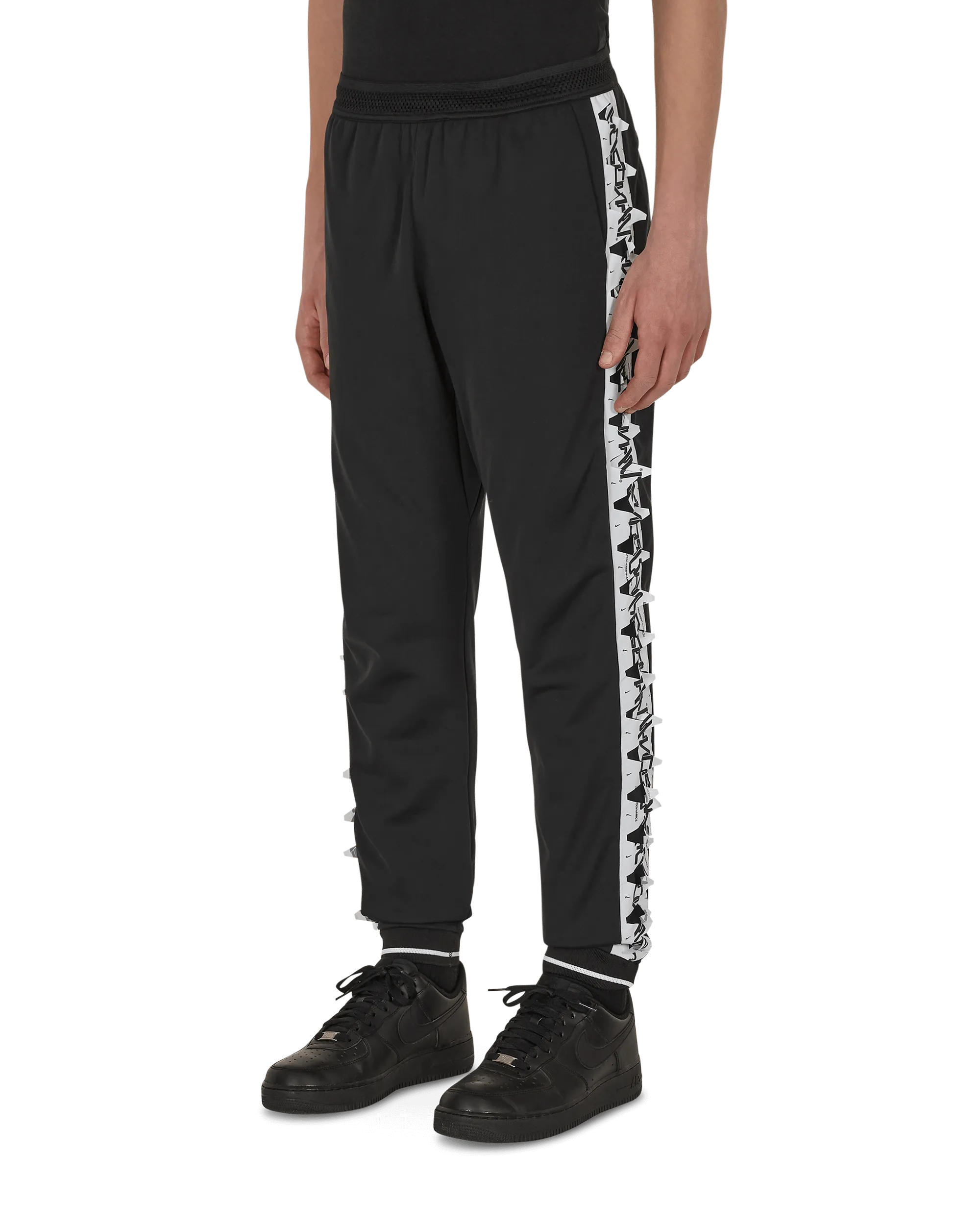 Comfortable Support Design Comfortable Border Concept Acronym Knit Pants Black