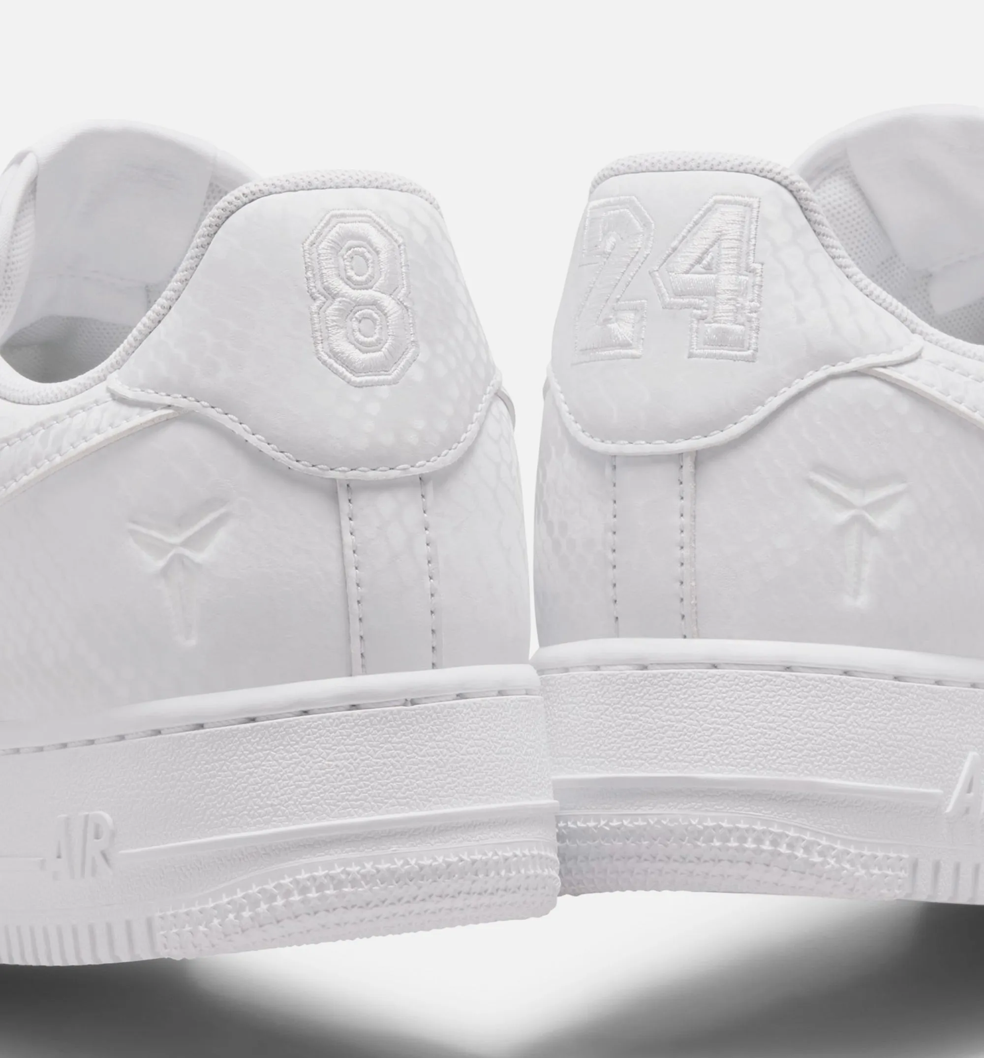 Kobe Bryant X Air Force 1 Mamba Mentality Mens Lifestyle Shoe - White/White Comfortable Opening Comfortable Lace Up Wedges