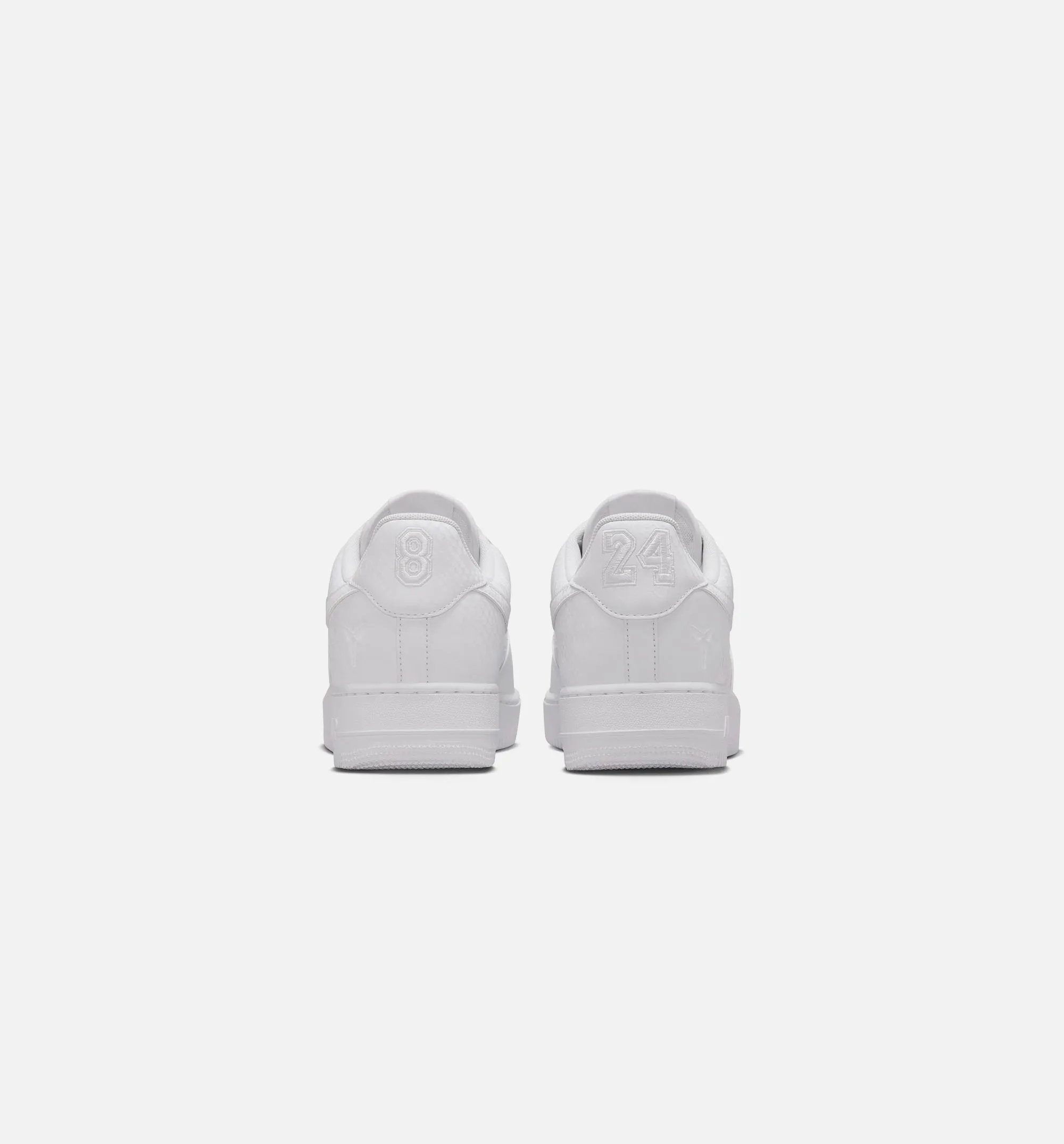Durable Strap Construction Kobe Bryant X Air Force 1 Mamba Mentality Mens Lifestyle Shoe - White/White