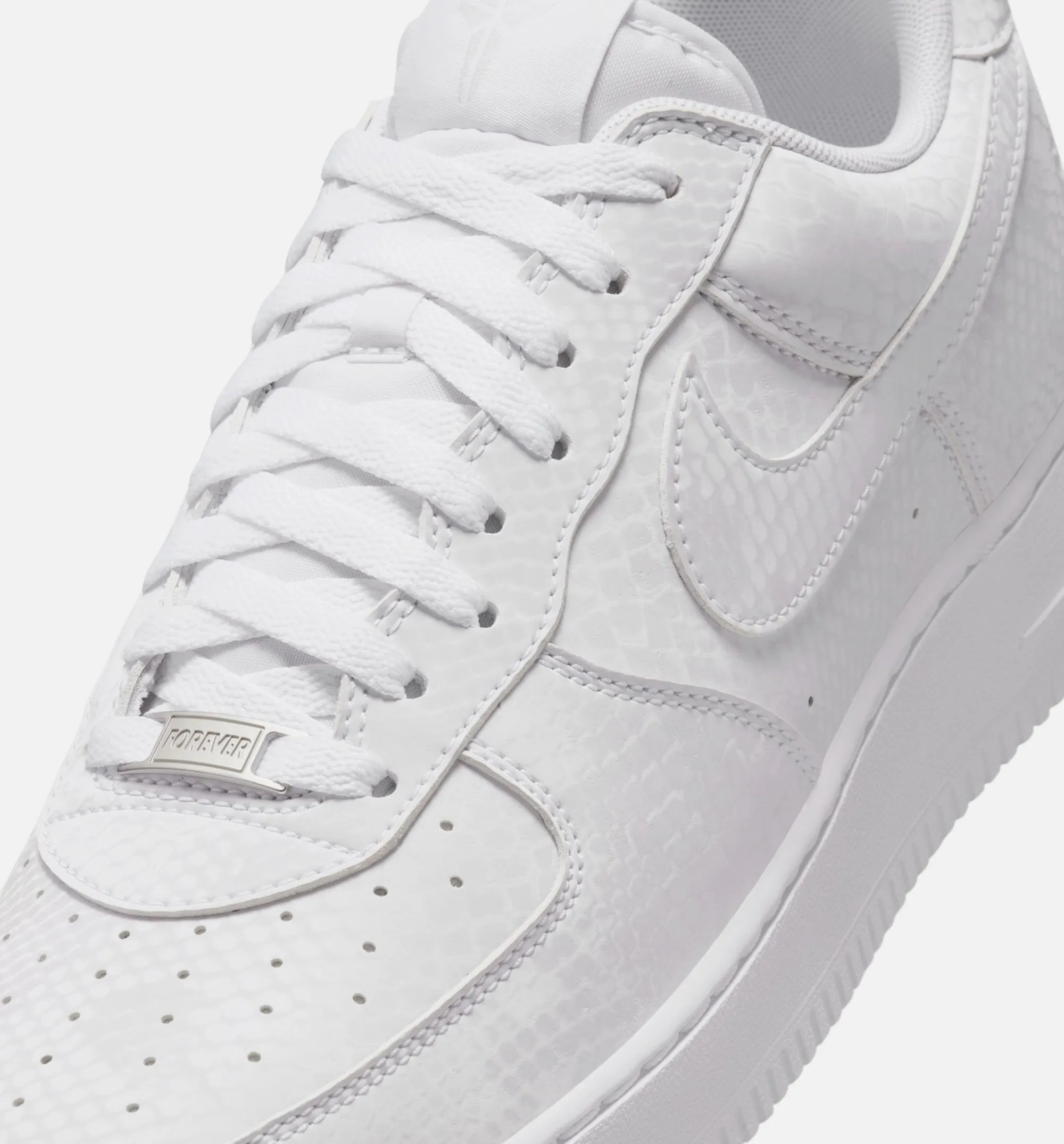 Optimal Padding Platform Kobe Bryant X Air Force 1 Mamba Mentality Mens Lifestyle Shoe - White/White