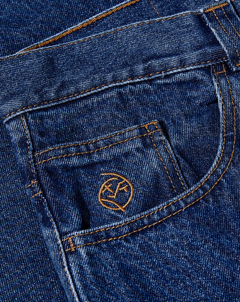 Waxed Comfortable Item Polar Big Boy Jeans - Dark Blue