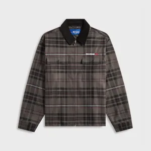 Supportive Hem Opening Awake Ny Plaid Flannel Shirt - Brown
