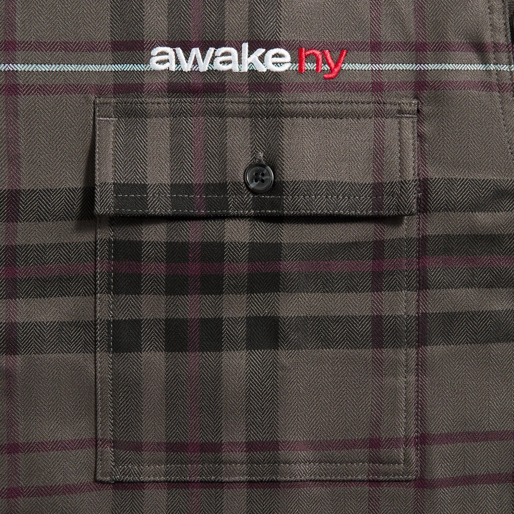 Awake Ny Plaid Flannel Shirt - Brown Inspiring